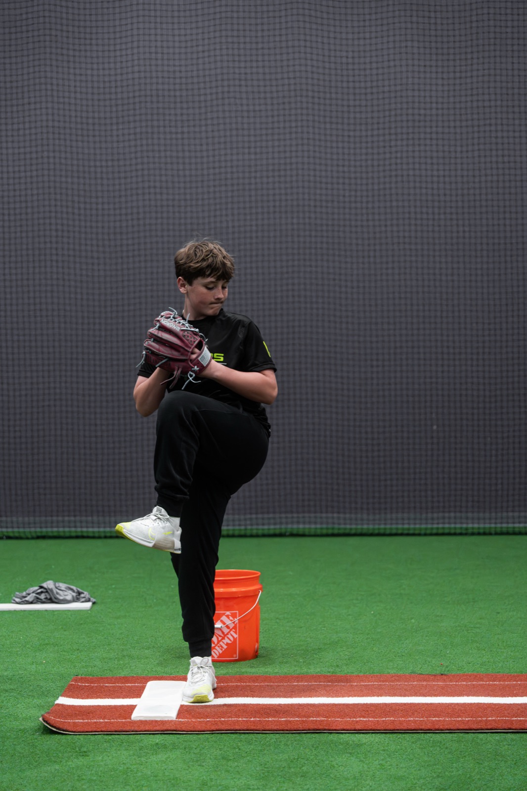 Private pitching lesson with a young athlete at Endless Sports Complex