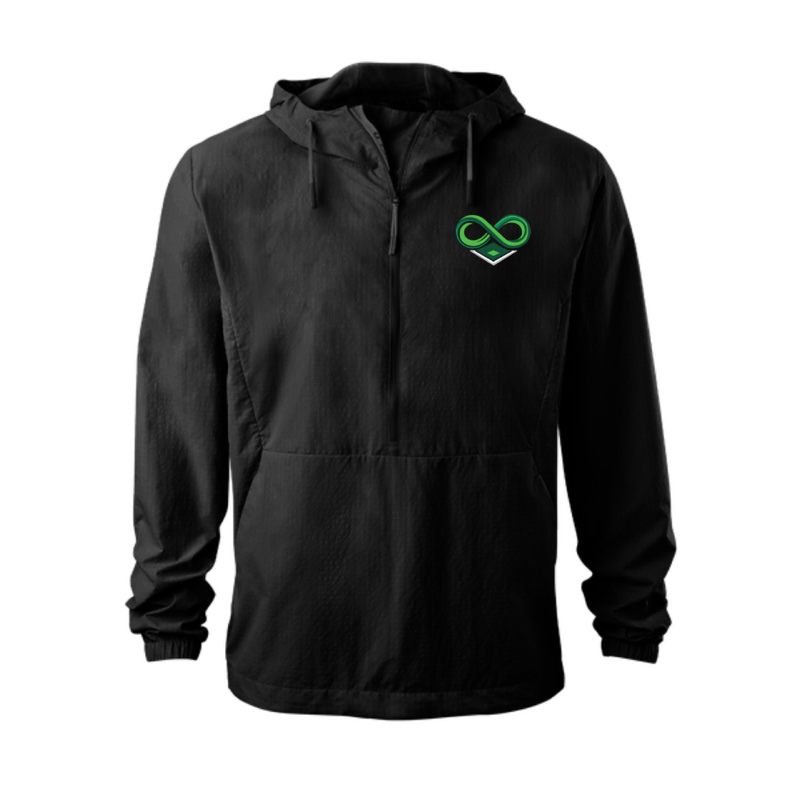 Men’s Half Zip Shell Jacket – Black