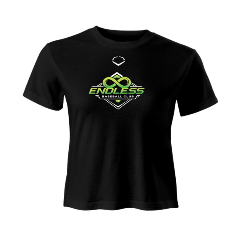 Women's Cotton Crop Tee – Black