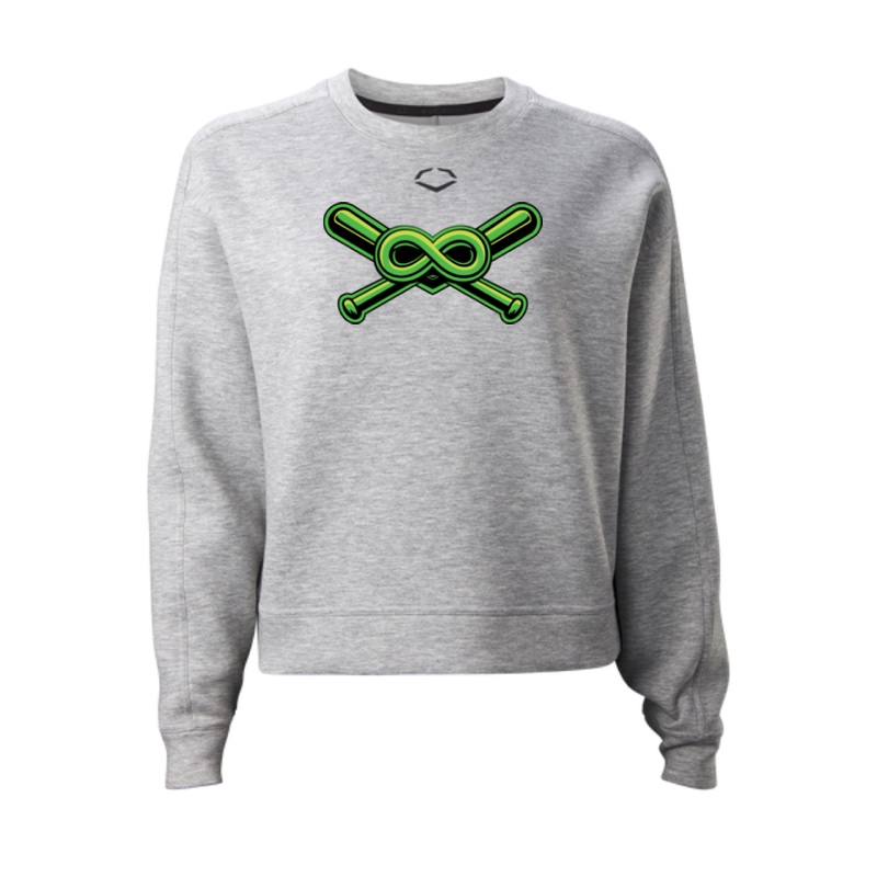 Women's Crop Sweatshirt – Heather Grey
