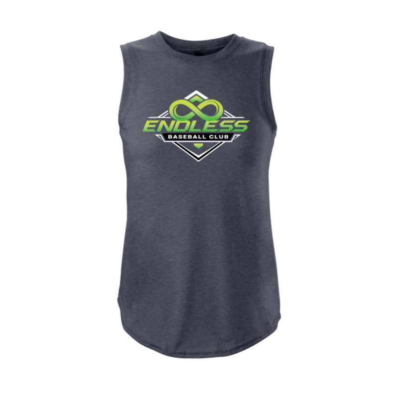 Women’s Essential Tank – Black Heather – Design 2
