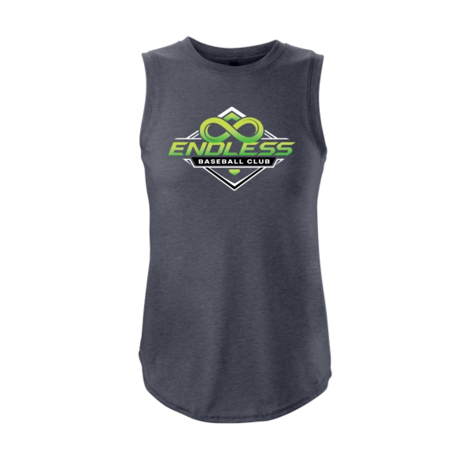 Women’s Essential Tank – Black Heather – Design 2
